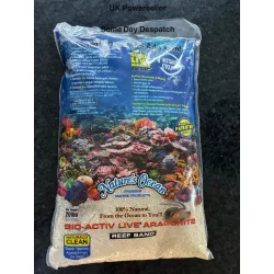   Nature's Ocean Natural White Aragonite Live Sand 0,5 - 1,7 mm, 4.54 kg