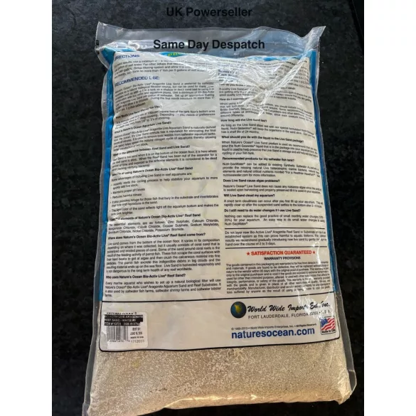 Nature's Ocean Natural White Aragonite Live Sand 0,5 - 1,7 mm, 4.54 kg