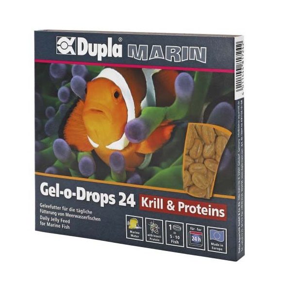 Dupla Marin Gel-o-Drops 24 Krill & Proteins - Zselés eledel tengeri halaknak - krill és fehérje 12x2g