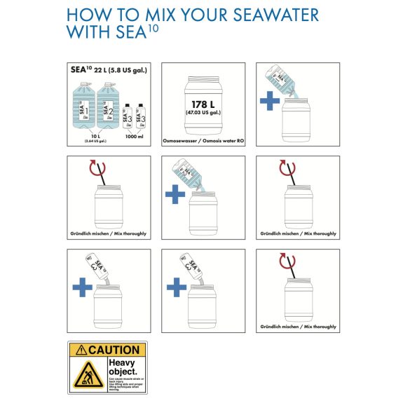 Fauna Marin SEA10 - Concentrat 2x10L + 2x1L - tengervíz koncentrátum (AJÁNDÉK ICP-OES teszt!)